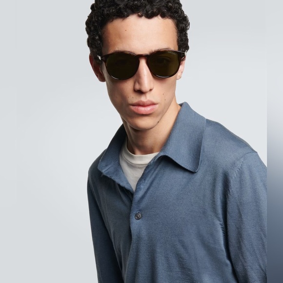 Tom Ford Eyewear Ian Round Frame Sunglasses 🕶 TF0591 Havana includes case - Picture 3 of 15